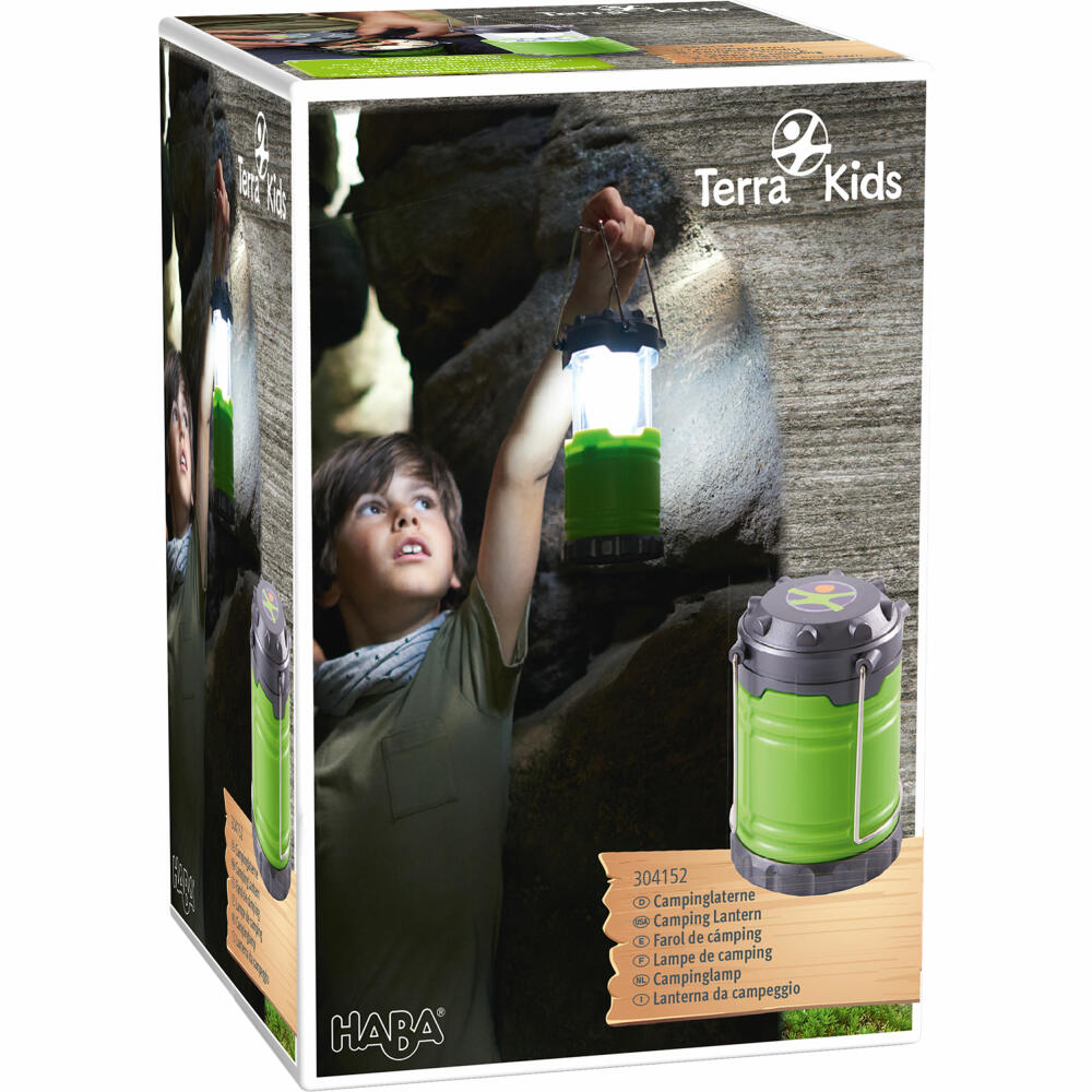 HABA Terra Kids Campinglaterne, LED-Laterne, Camping Leuchte, Zubehör, 1304152001