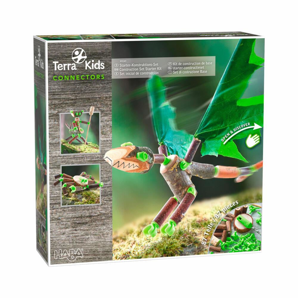 HABA Terra Kids Connectors Starter-Konstruktions-Set, Bastelset, Bausatz, Baukasten, ab 8 Jahren, 1305341001