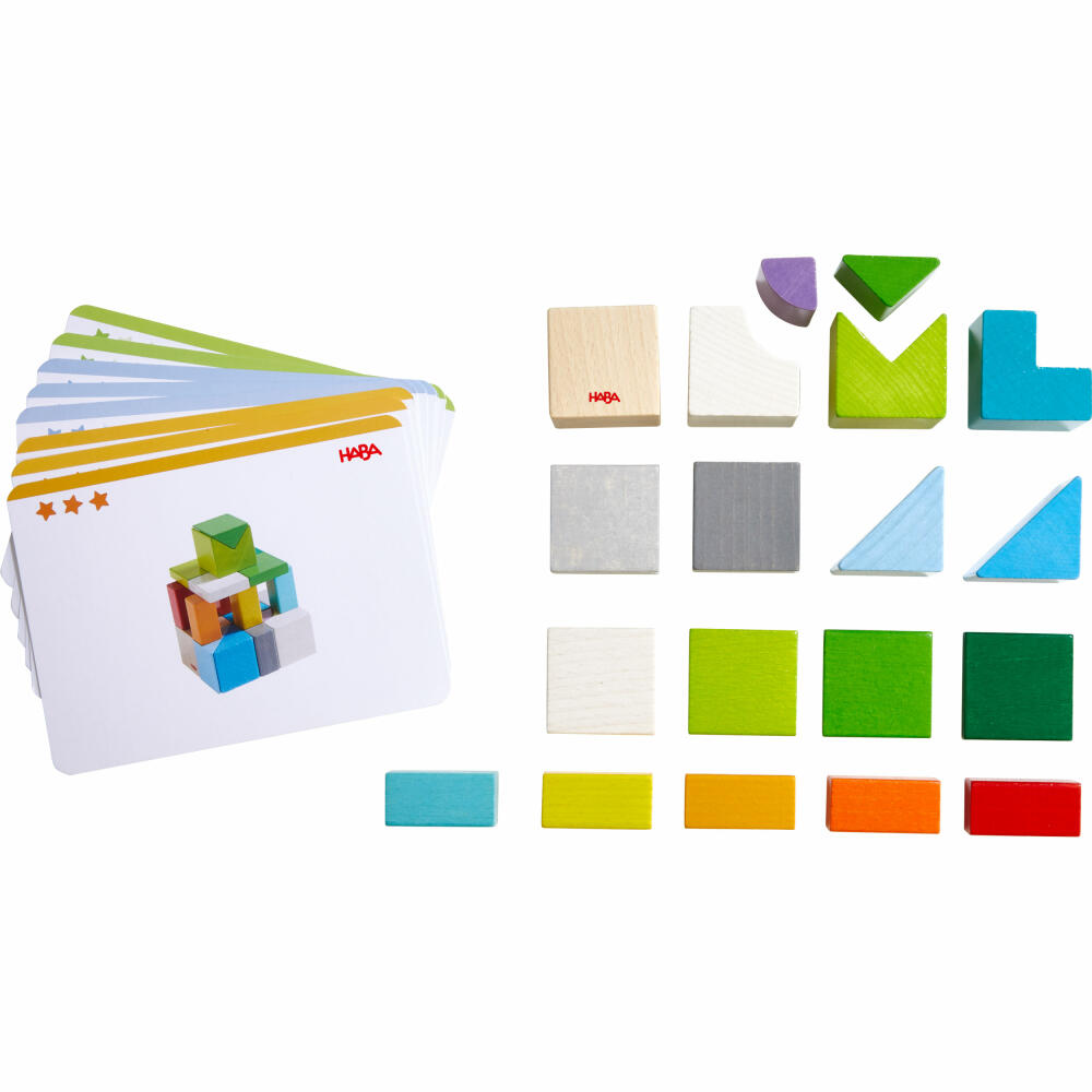 HABA 3D-Puzzle Game Cube Mix, Creative Building Blocks, Building Blocks, Motor Skills, Toy, from 3 Years, 1305463001