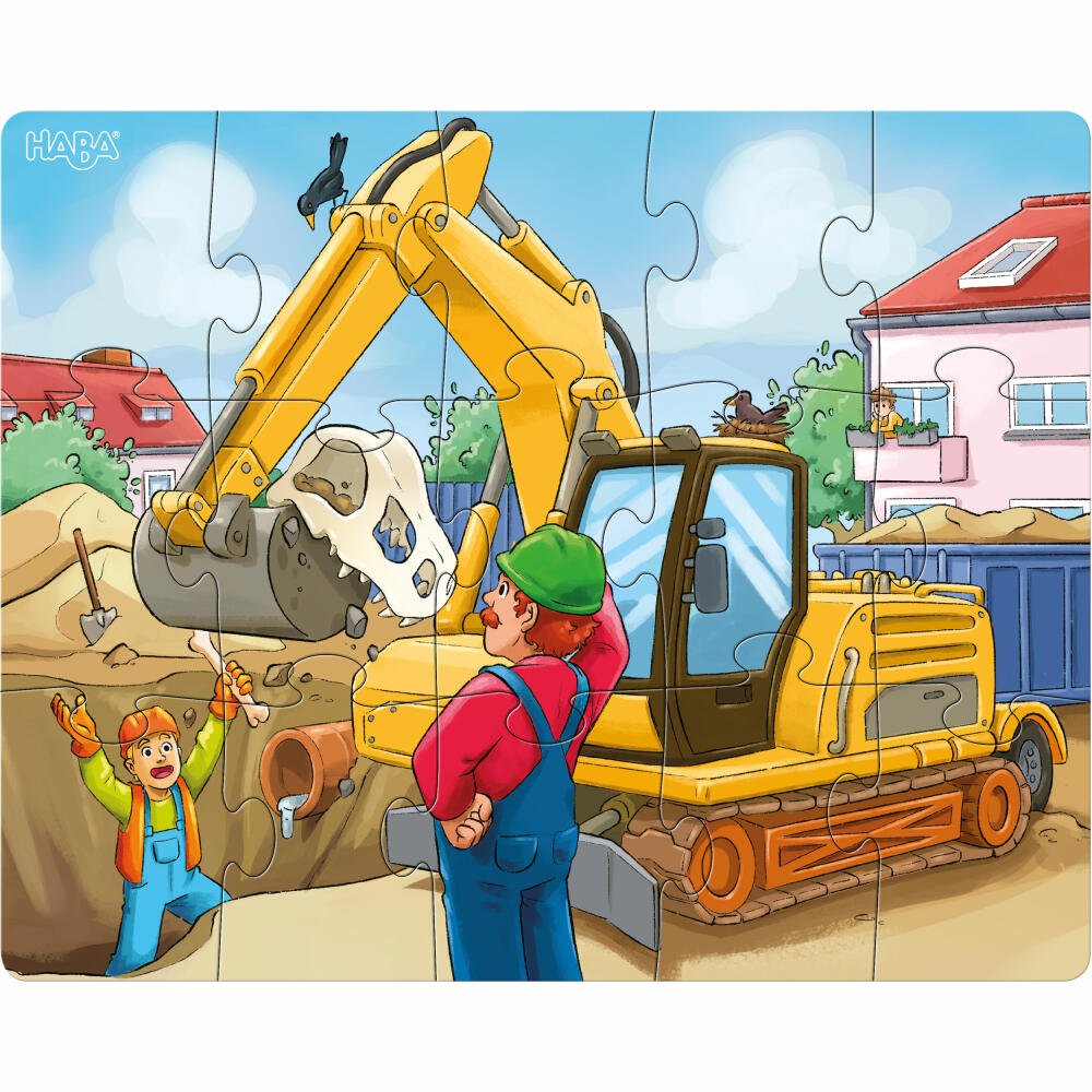 HABA Puzzles Construction Vehicles, Children's Puzzle, Puzzle, Children, from 3 years, 1305883001