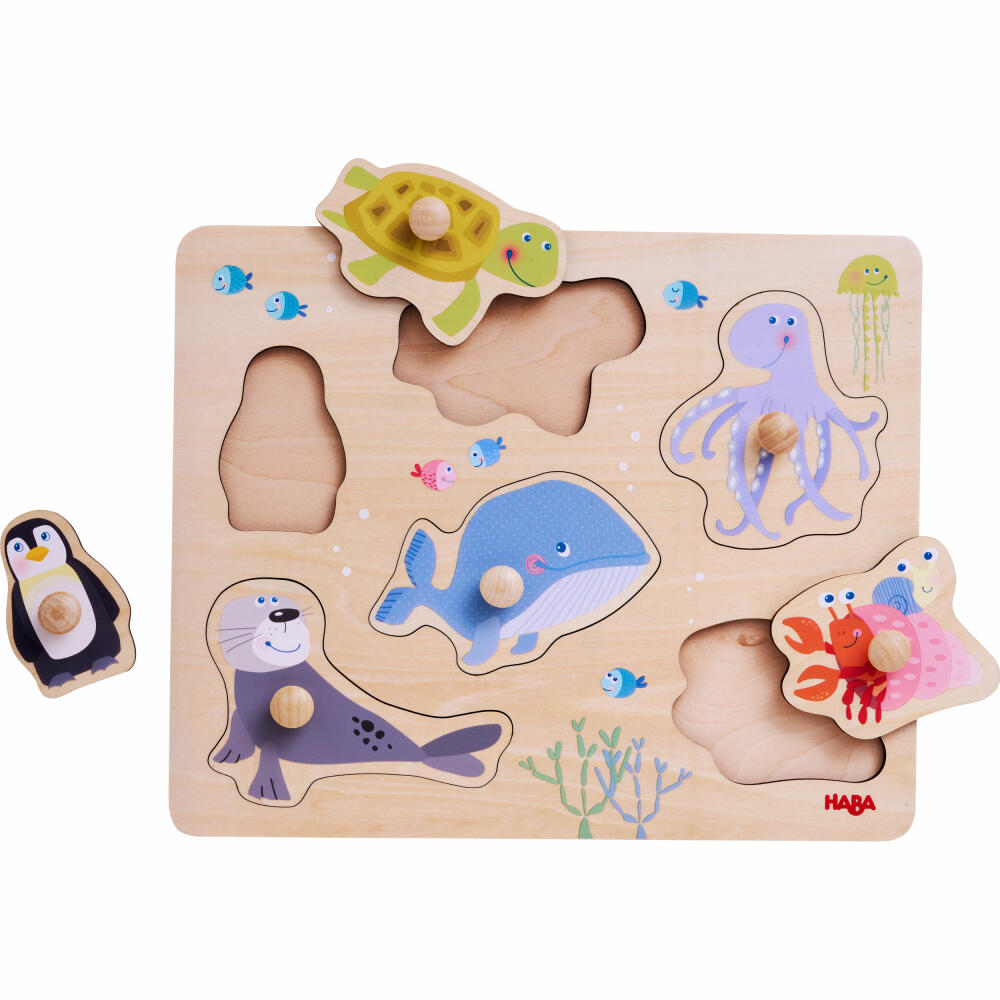 HABA grasping puzzle sea creatures, children's puzzle, puzzle, children, from 12 months, 1306543001