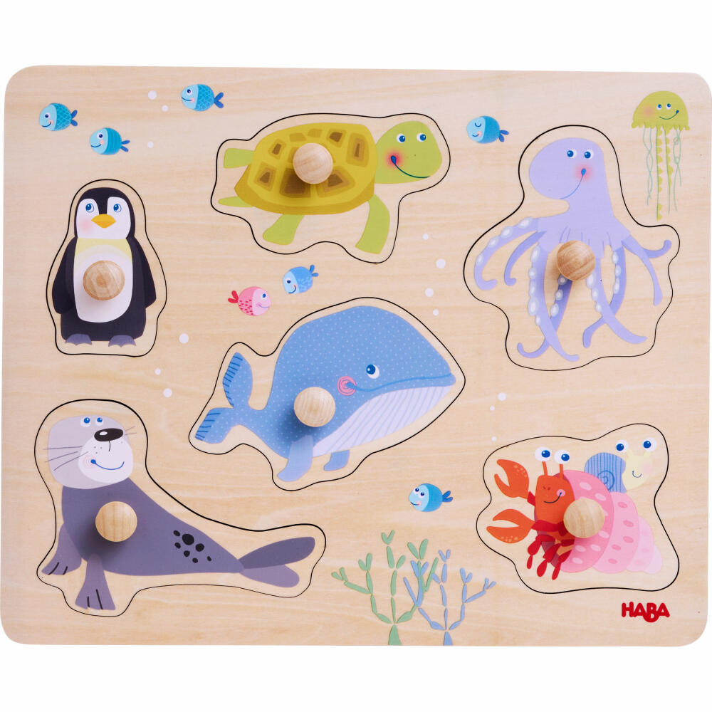 HABA grasping puzzle sea creatures, children's puzzle, puzzle, children, from 12 months, 1306543001