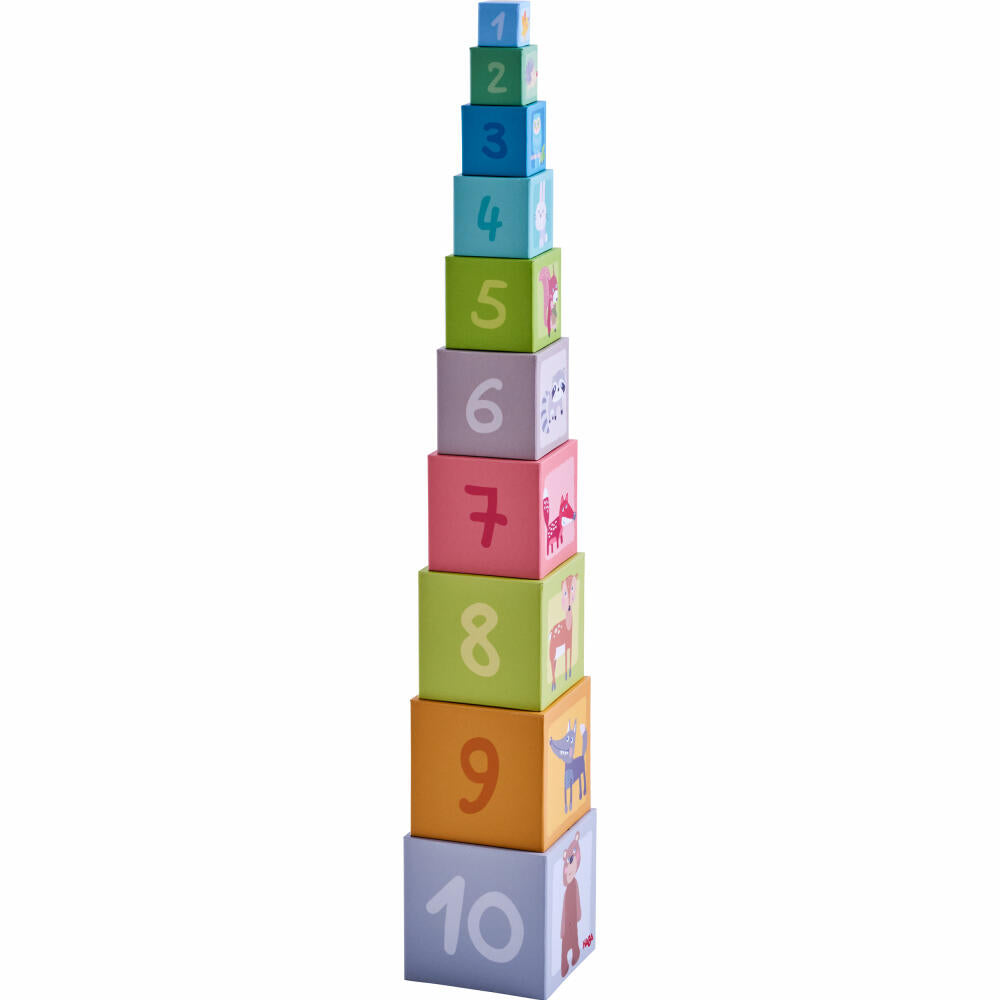 HABA stacking cubes forest friends, stacking game, stacking toy, toy, from 12 months, 1306546001