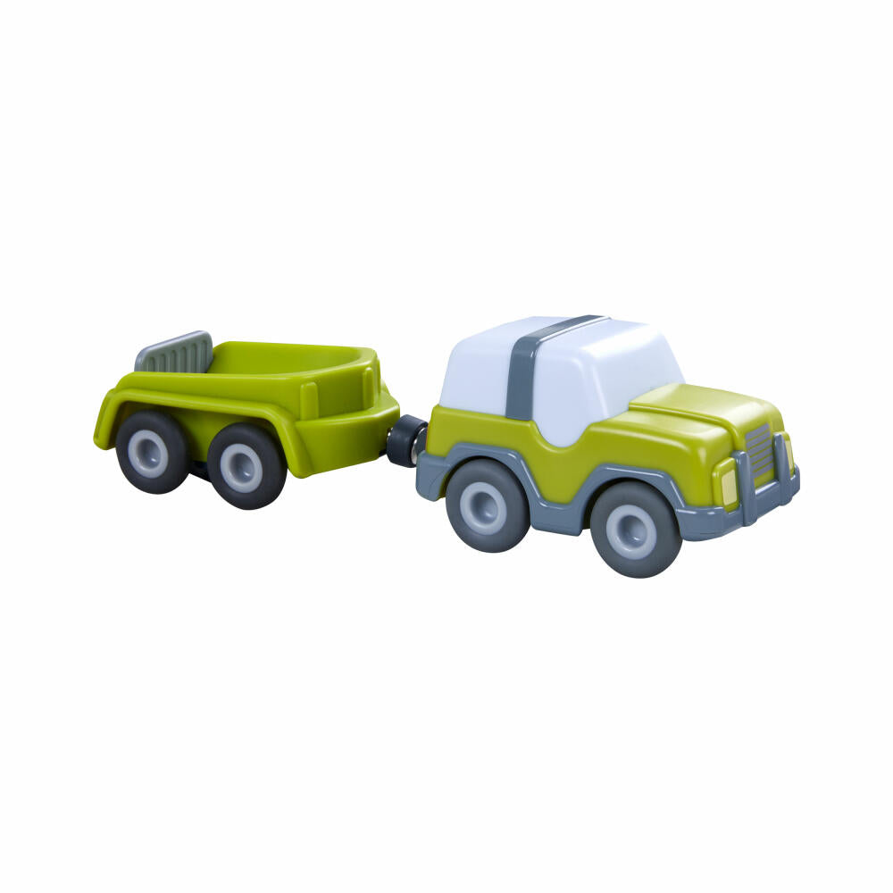 HABA Kullerbü - Off-road vehicle with trailer, addition to ball track, car, toy, from 2 years, 1306687001