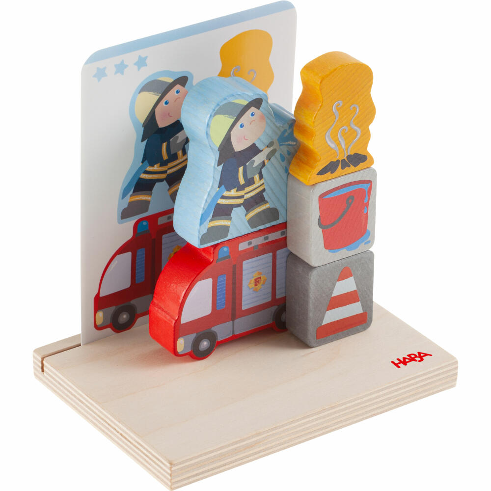 HABA stacking toy fire brigade, stacking game, children's game, toy, from 18 months, 1306706001