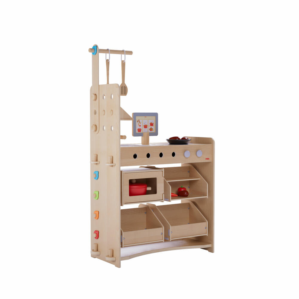 HABA Creative Play 3 in 1, Spielküche, Kaufladen, Werkstatt, Kinder Spielzeug, ab 3 Jahren, 2011830001
