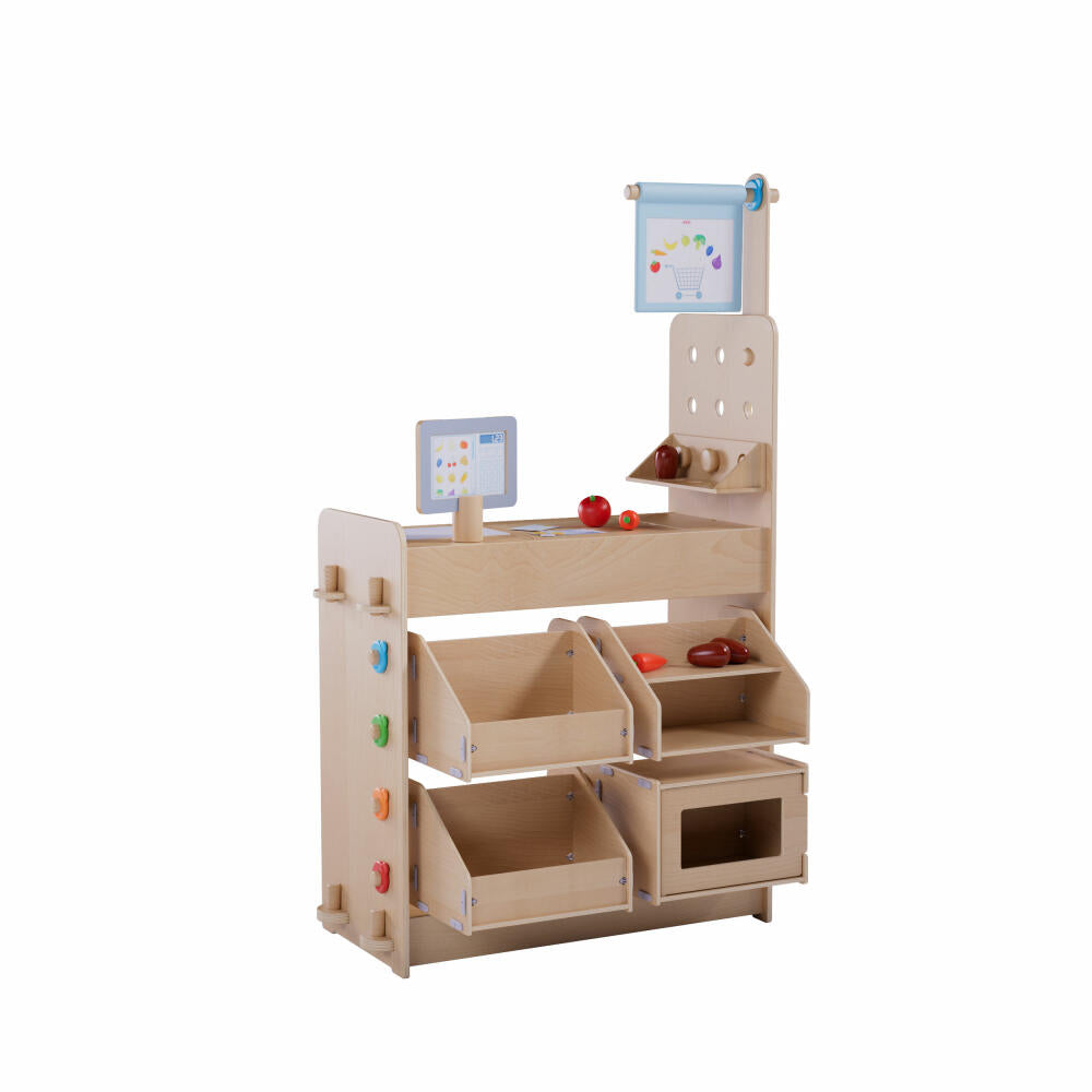 HABA Creative Play 3 in 1, Spielküche, Kaufladen, Werkstatt, Kinder Spielzeug, ab 3 Jahren, 2011830001