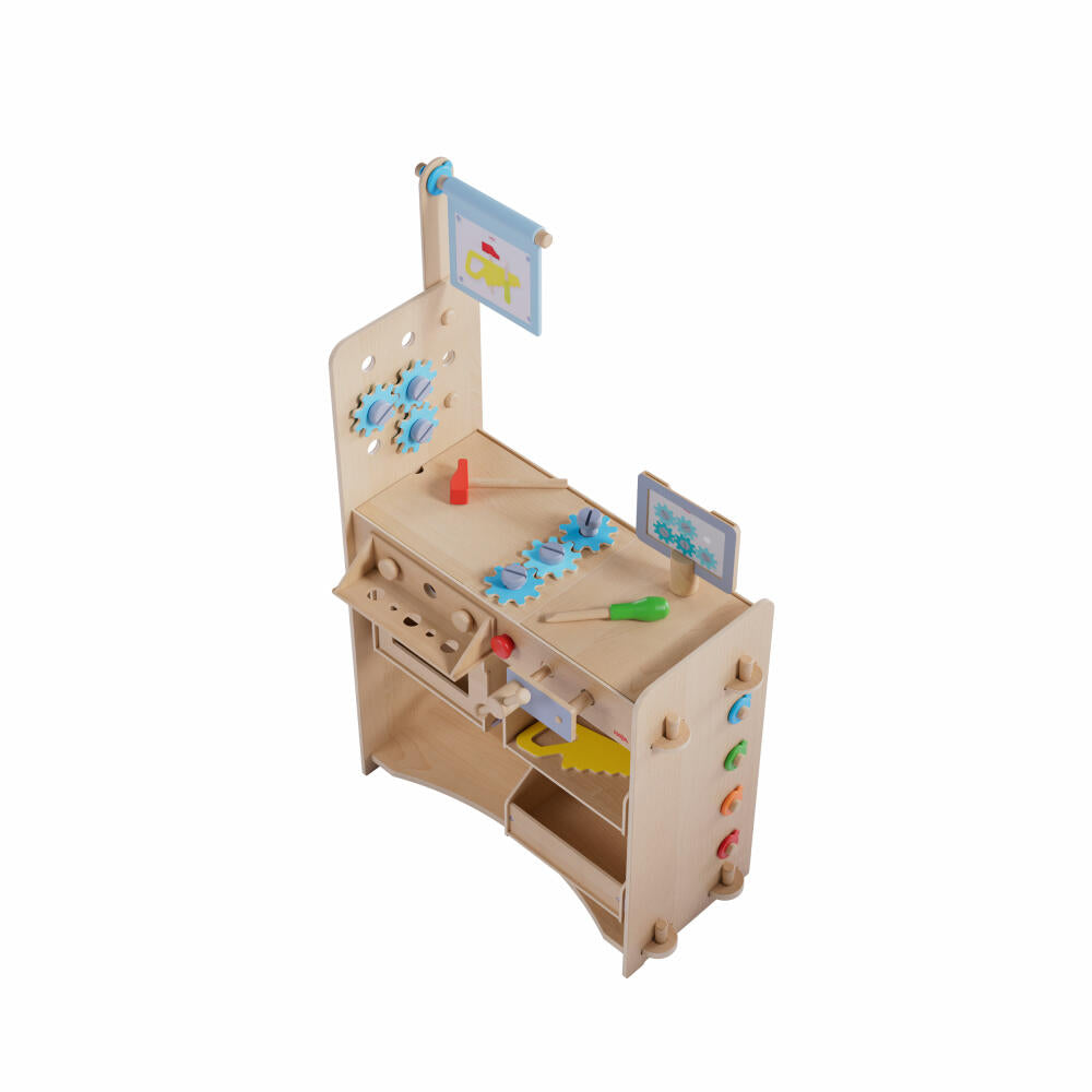 HABA Creative Play 3 in 1, Spielküche, Kaufladen, Werkstatt, Kinder Spielzeug, ab 3 Jahren, 2011830001