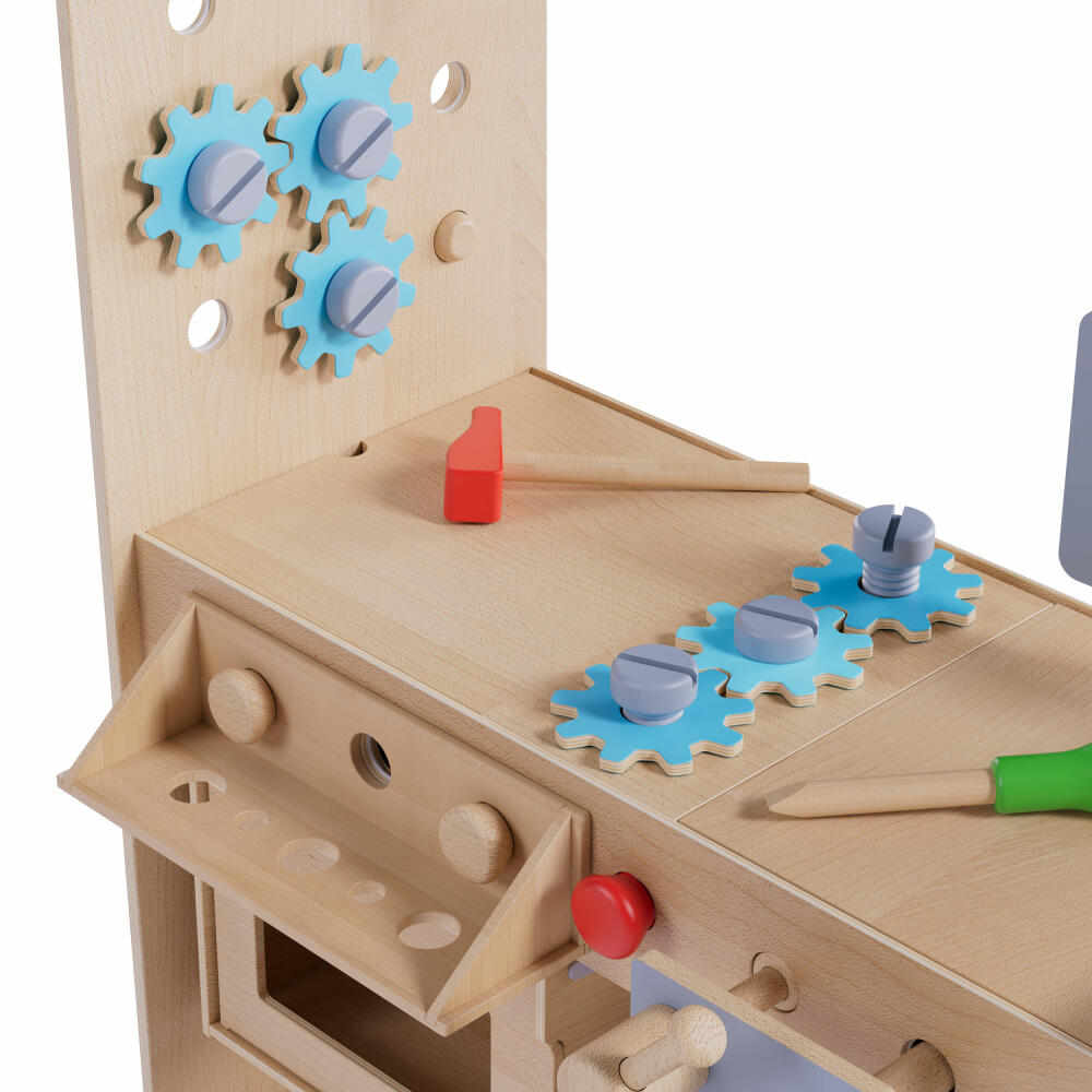 HABA Creative Play 3 in 1, Spielküche, Kaufladen, Werkstatt, Kinder Spielzeug, ab 3 Jahren, 2011830001