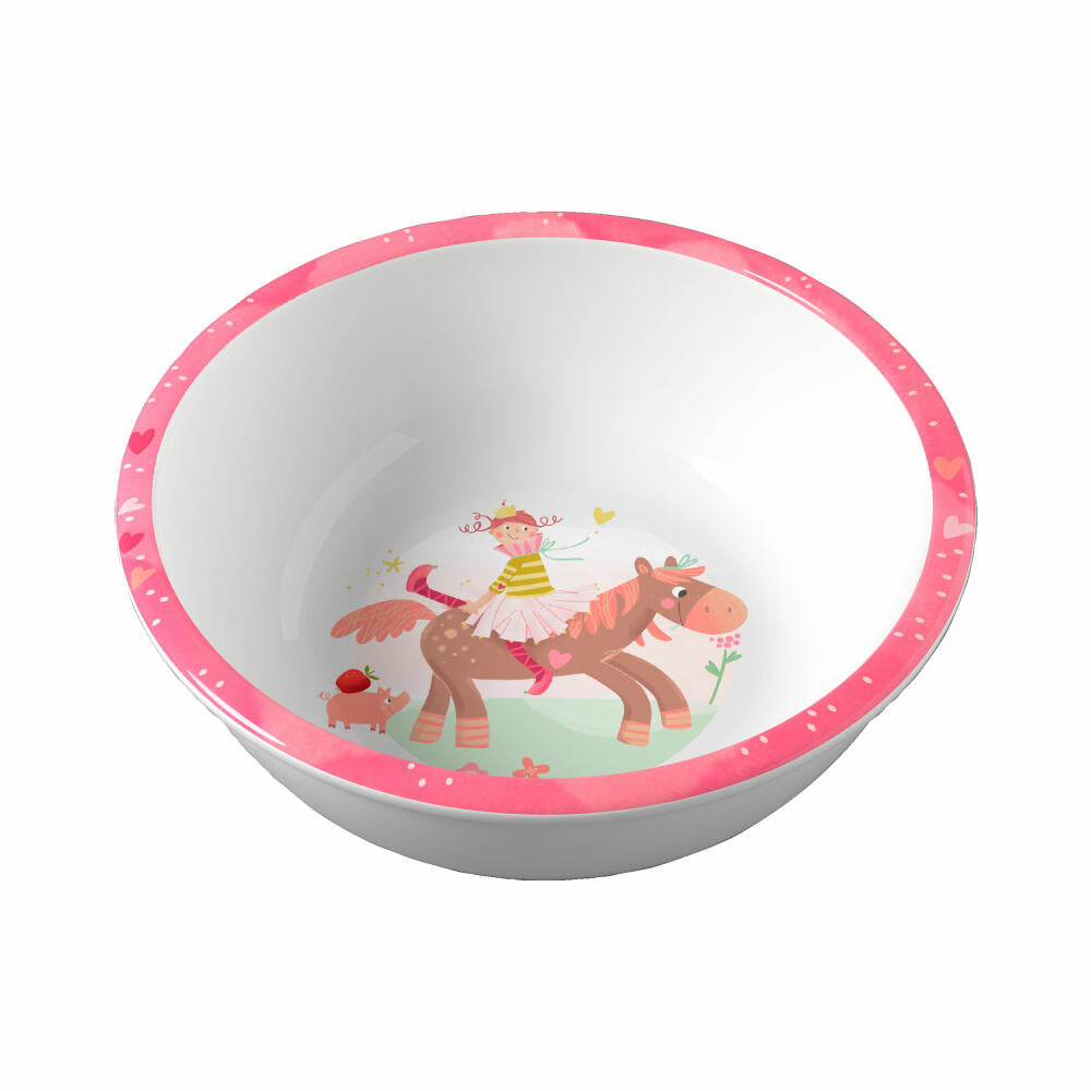 HABA Schüssel Prinzessin & Pferd, Schale, Müslischale, Suppenschüssel, Kinder, Ø 15.5 cm, 2012440004