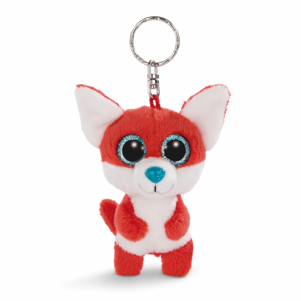 NICI Glubschis Keyring Fox Jayson, Dangling, Plush, Polyester, Red, 9 cm, 45545