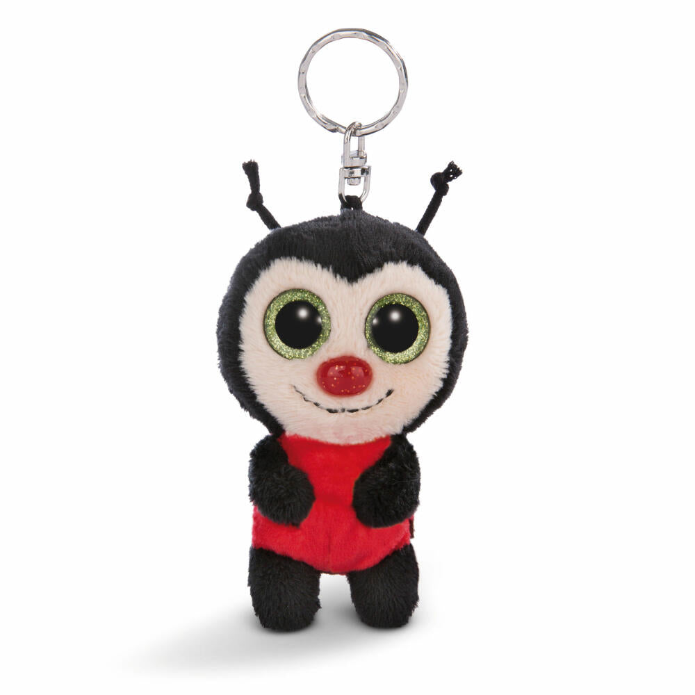 NICI Glubschis Schlüsselanhänger Marienkäfer Lily May, Schlenker, Plüsch, Polyester, Schwarz, 9 cm, 45546