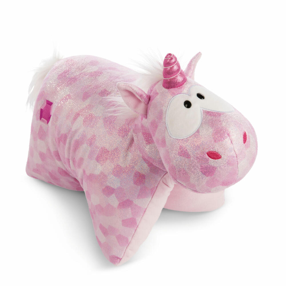 NICI Theodor and Friends Kuscheltierkissen Einhorn Pink Diamond, Kuscheltier Kissen, Kuschelkissen, 40 x 30 cm, 47636