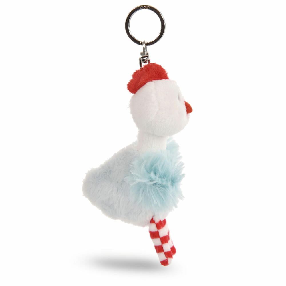 NICI Green Farm Friends Hen Chicklinde Keyring, Bean Bag, Key Pendant, 11 cm, 47773