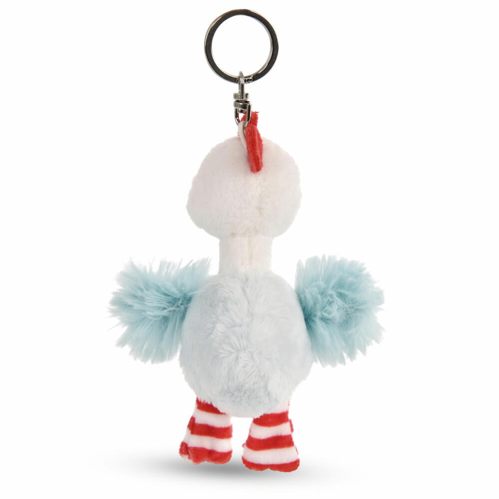 NICI Green Farm Friends Hen Chicklinde Keyring, Bean Bag, Key Pendant, 11 cm, 47773
