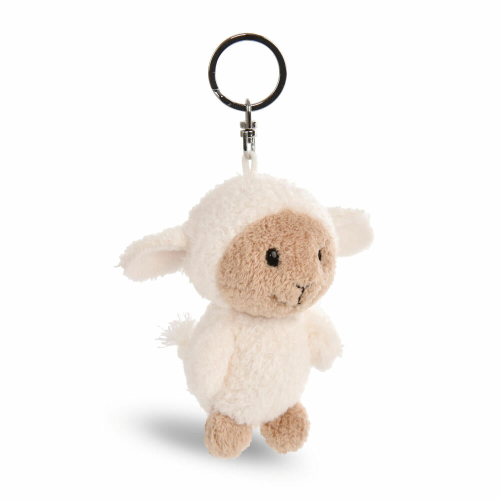 NICI Green Farm Friends Sheep Sheepmila Keyring, Bean Bag, Key Pendant, 10 cm, 47775