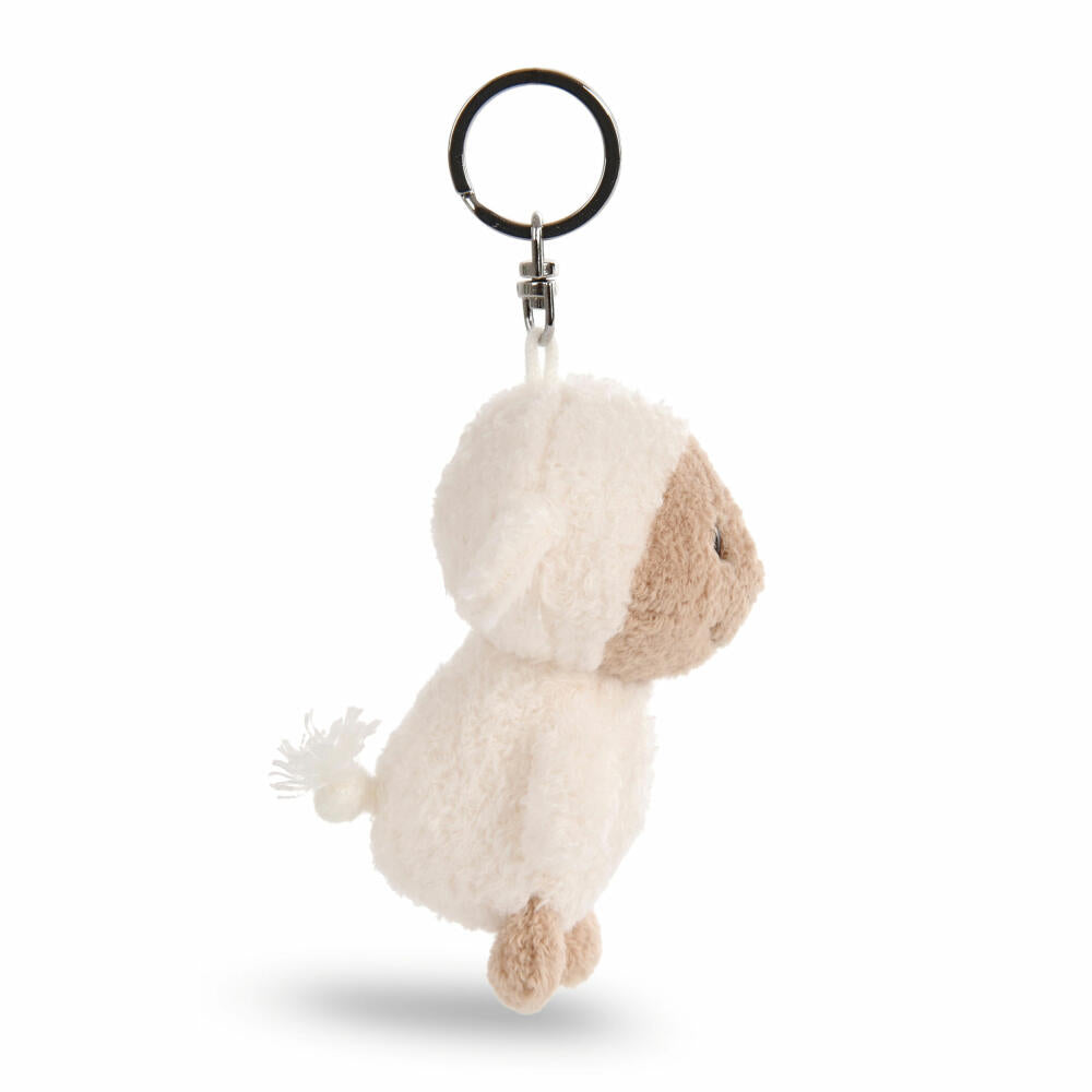NICI Green Farm Friends Sheep Sheepmila Keyring, Bean Bag, Key Pendant, 10 cm, 47775