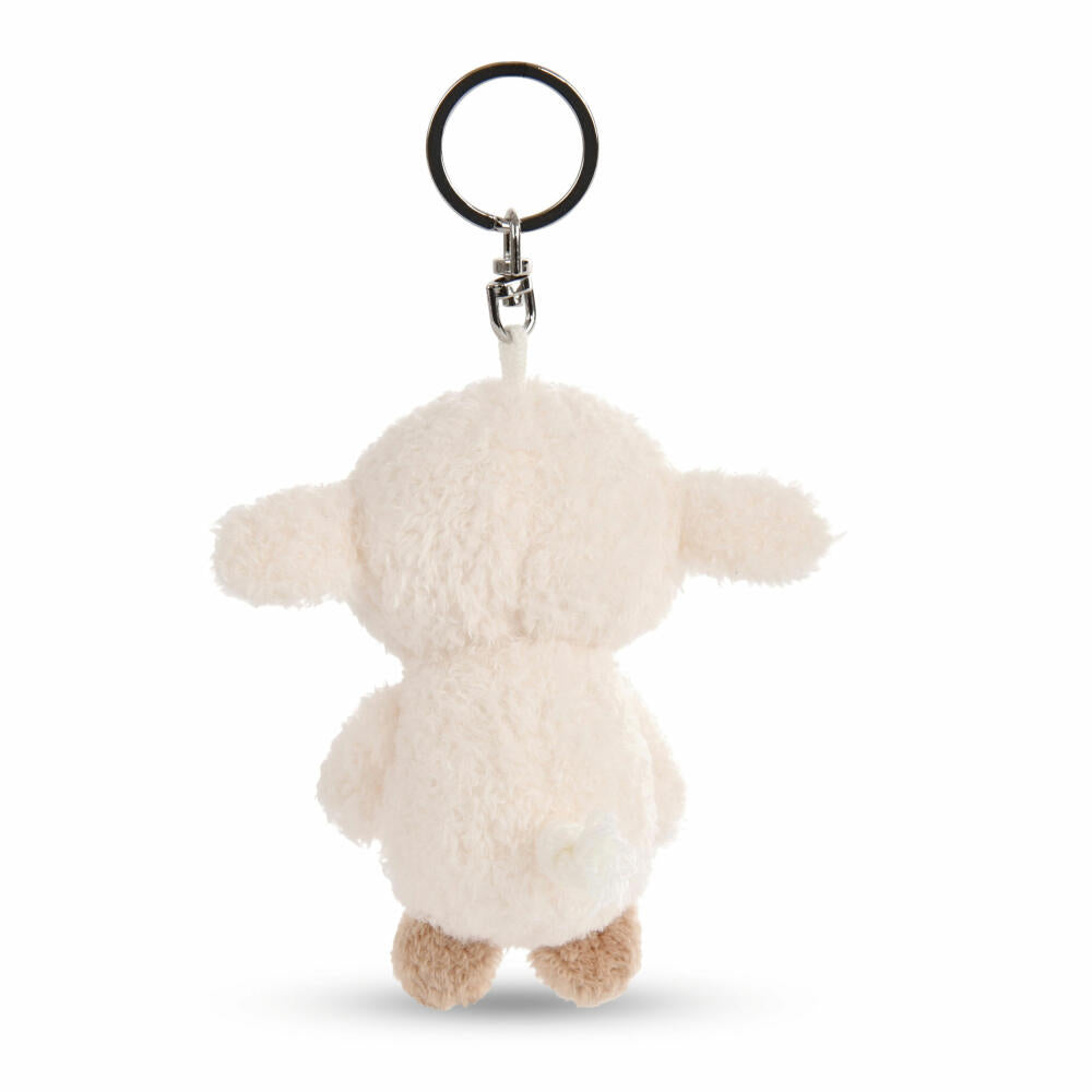 NICI Green Farm Friends Sheep Sheepmila Keyring, Bean Bag, Key Pendant, 10 cm, 47775
