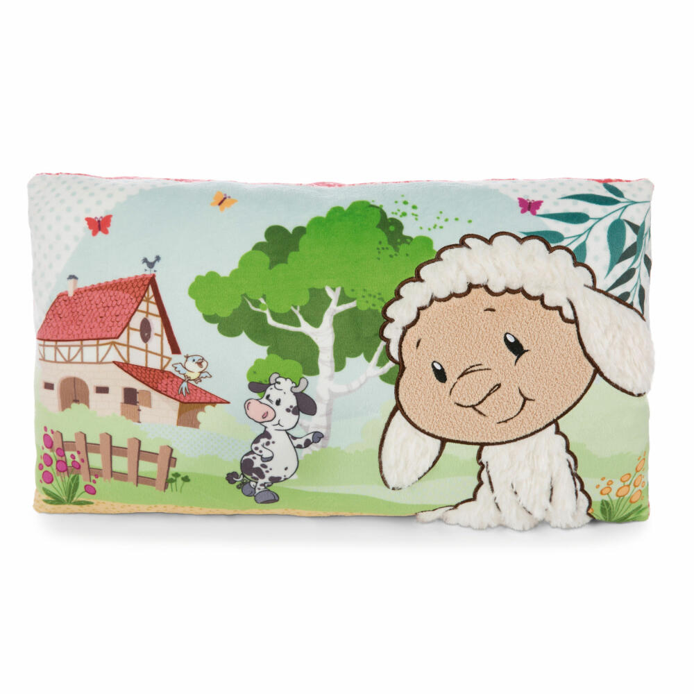 NICI Green Kissen Farm Friends, Rechteckig, Kopfkissen, Kuschelkissen, Dekokissen, 43 x 25 cm, 47800
