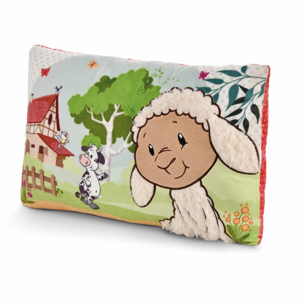 NICI Green Kissen Farm Friends, Rechteckig, Kopfkissen, Kuschelkissen, Dekokissen, 43 x 25 cm, 47800
