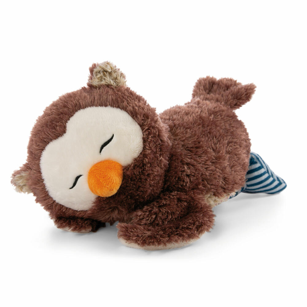 NICI The Owlsons Eule Oscar Liegend Kuscheltier, Stofftier, Plüschtier, Plüsch / Polyester, 35 cm, 47878