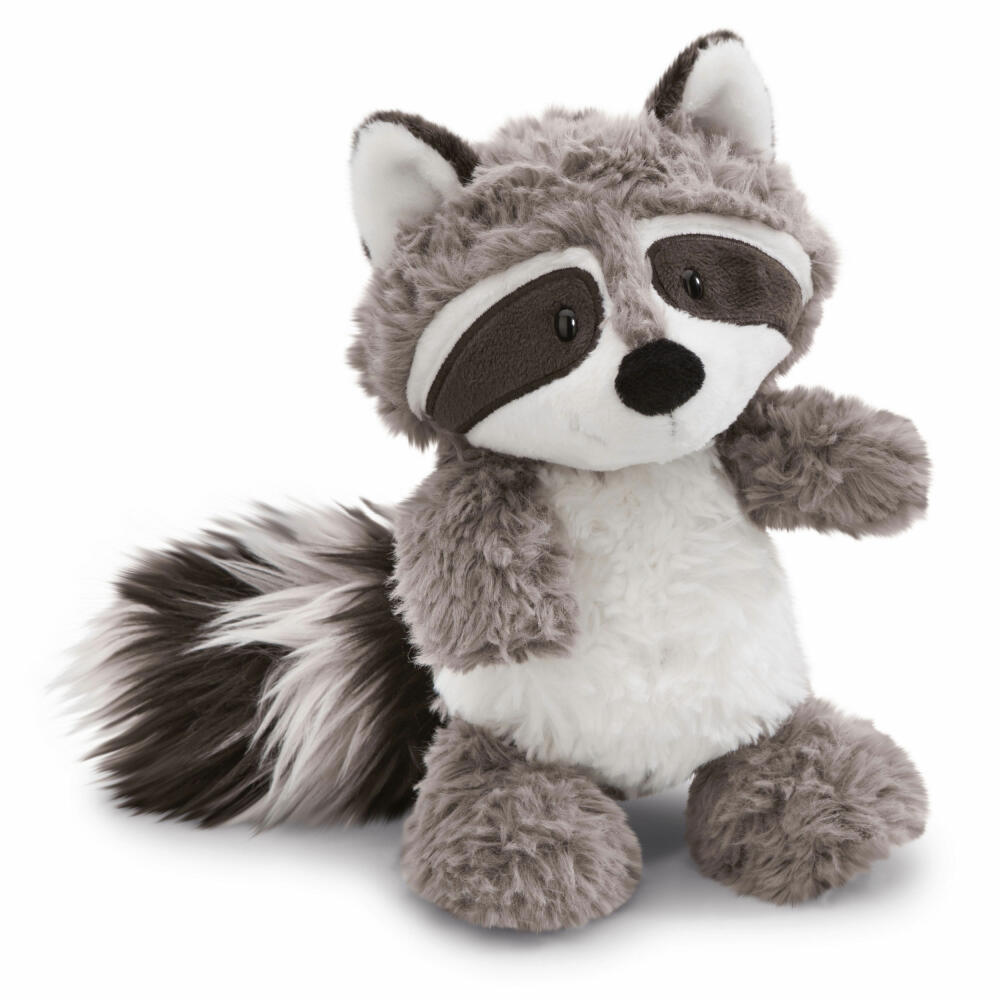 NICI Selection Raccoon Rod Schlenker, Cuddly Toy, Plush Toy, Stuffed Toy, Plush / Polyester, Grey, 25 cm, 48394