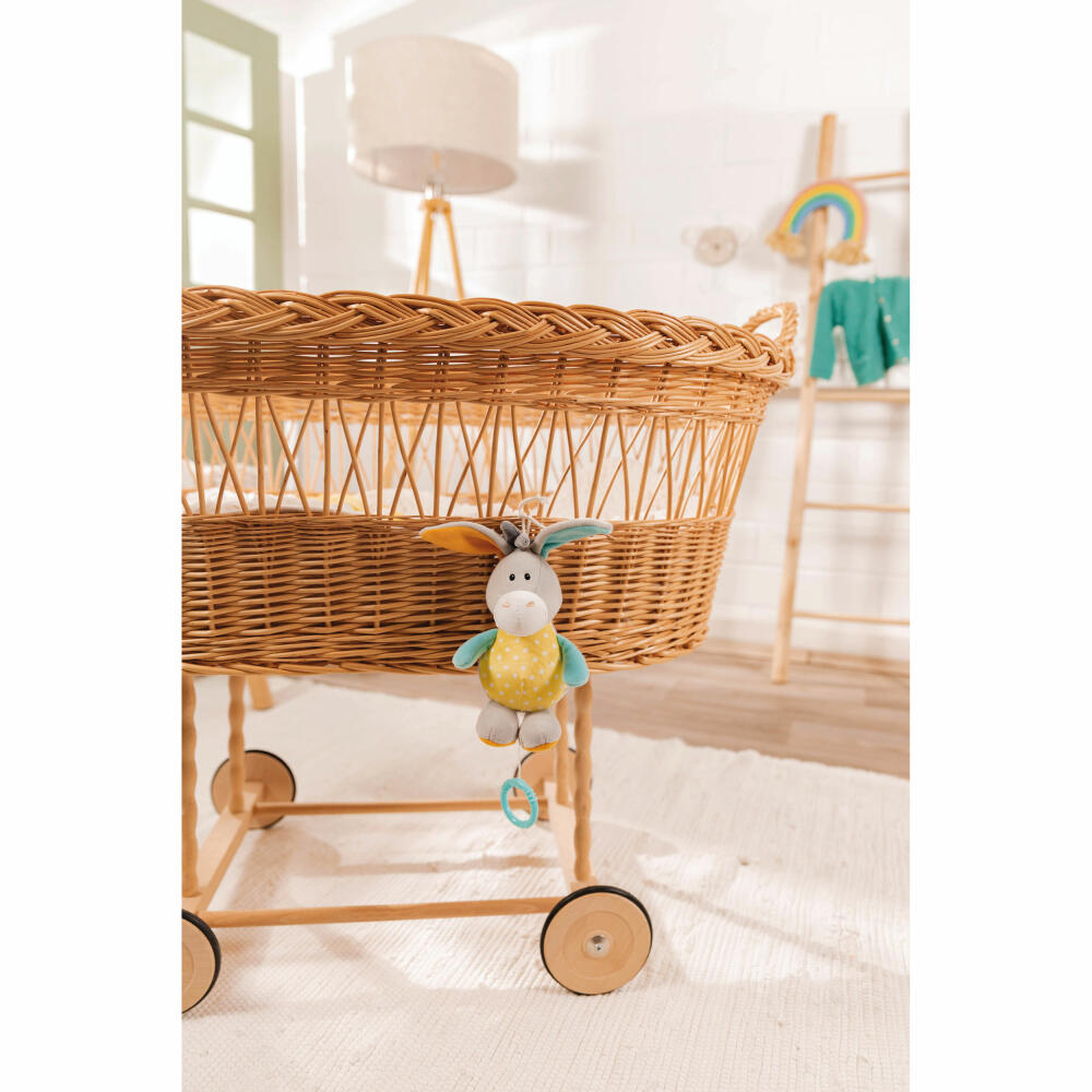 NICI My First NICI Music Box Donkey, Musical Clock, Sleep Aid, Cuddly Toy, Polyester, 18 cm, 48901