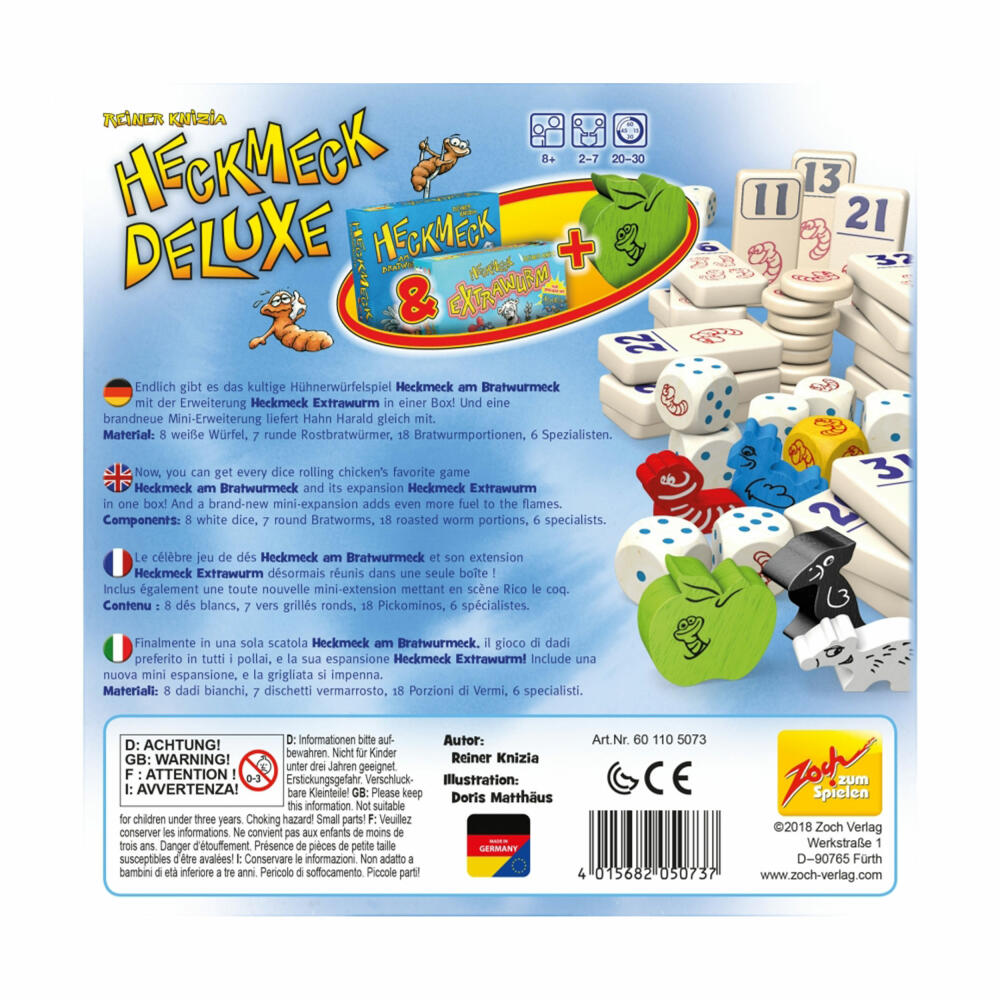 Zoch Heckmeck Deluxe, Würfelspiel, Familienspiel, Gesellschaftsspiel, ab 8 Jahren, 601105073