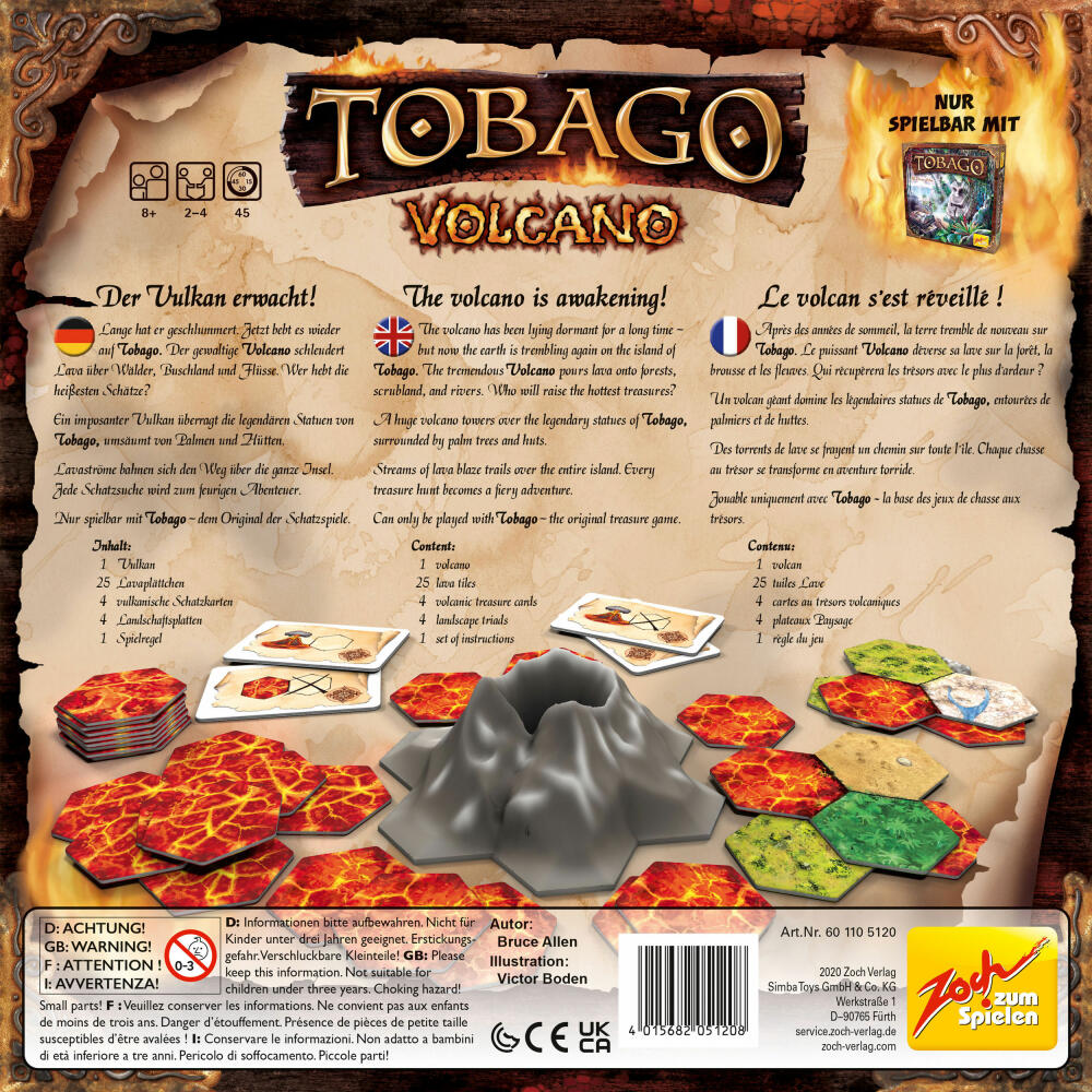 Zoch Tobago Volcano, expansion, parlor game, family game, board game, game, 601105120