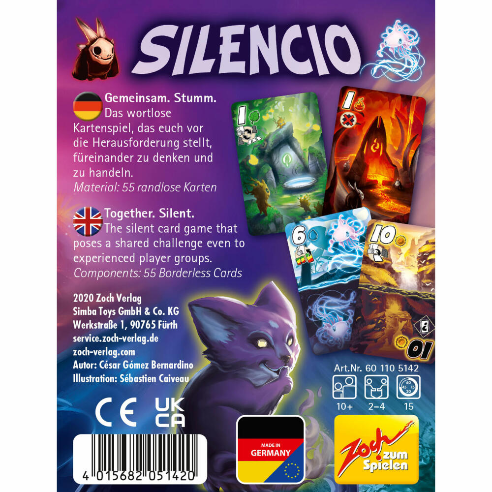 Zoch Silencio, card game, family game, board game, thinking game, card game, 601105142