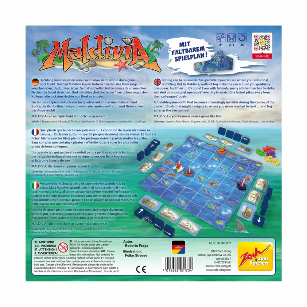 Zoch Maldivia, family game, board game, parlor game, from 8 years, 601105173