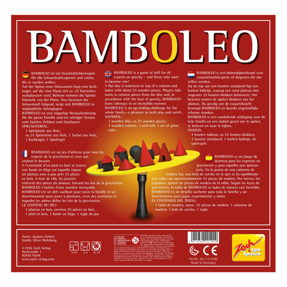 Zoch Bamboleo, Geschicklichkeitsspiel, Familienspiel, Gesellschaftsspiel, Kinder, Spiel, 601120100