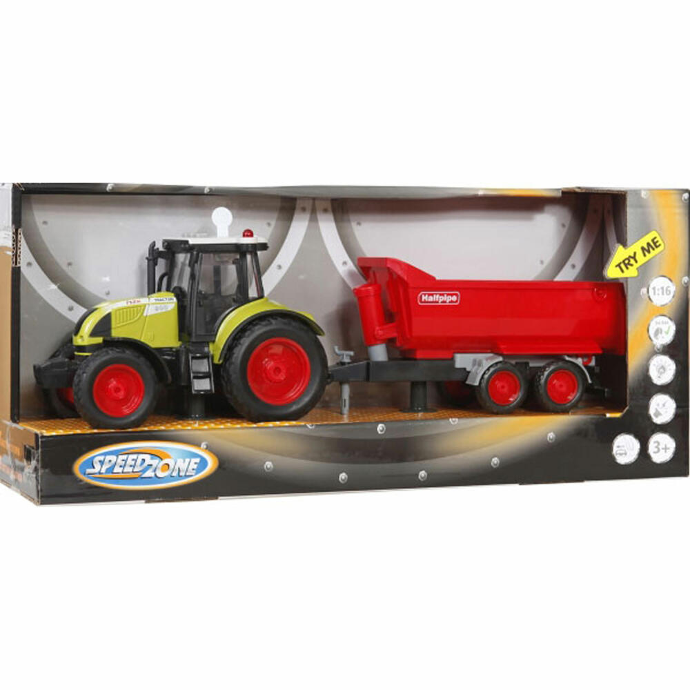 Speedzone tractor with tipper, light & sound, friction