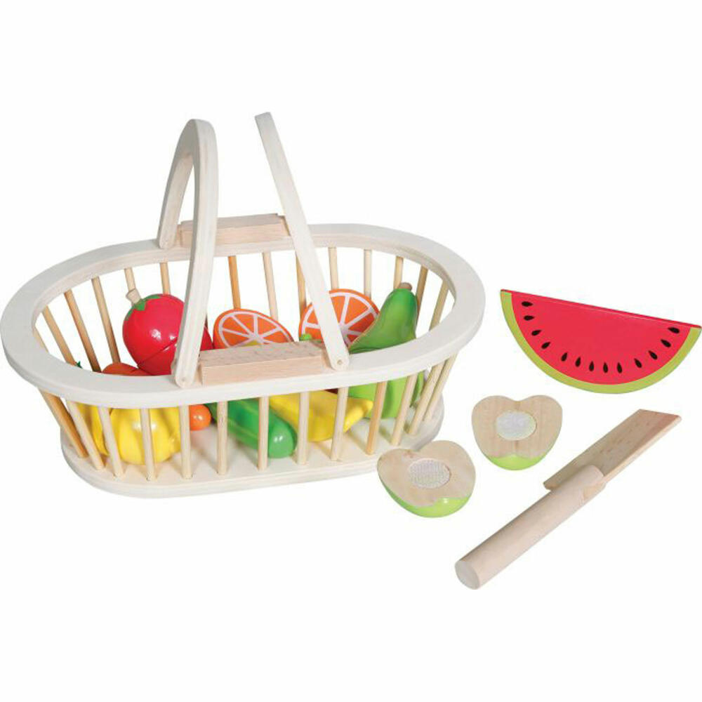 SpielMaus Wooden Fruit Basket 13-piece