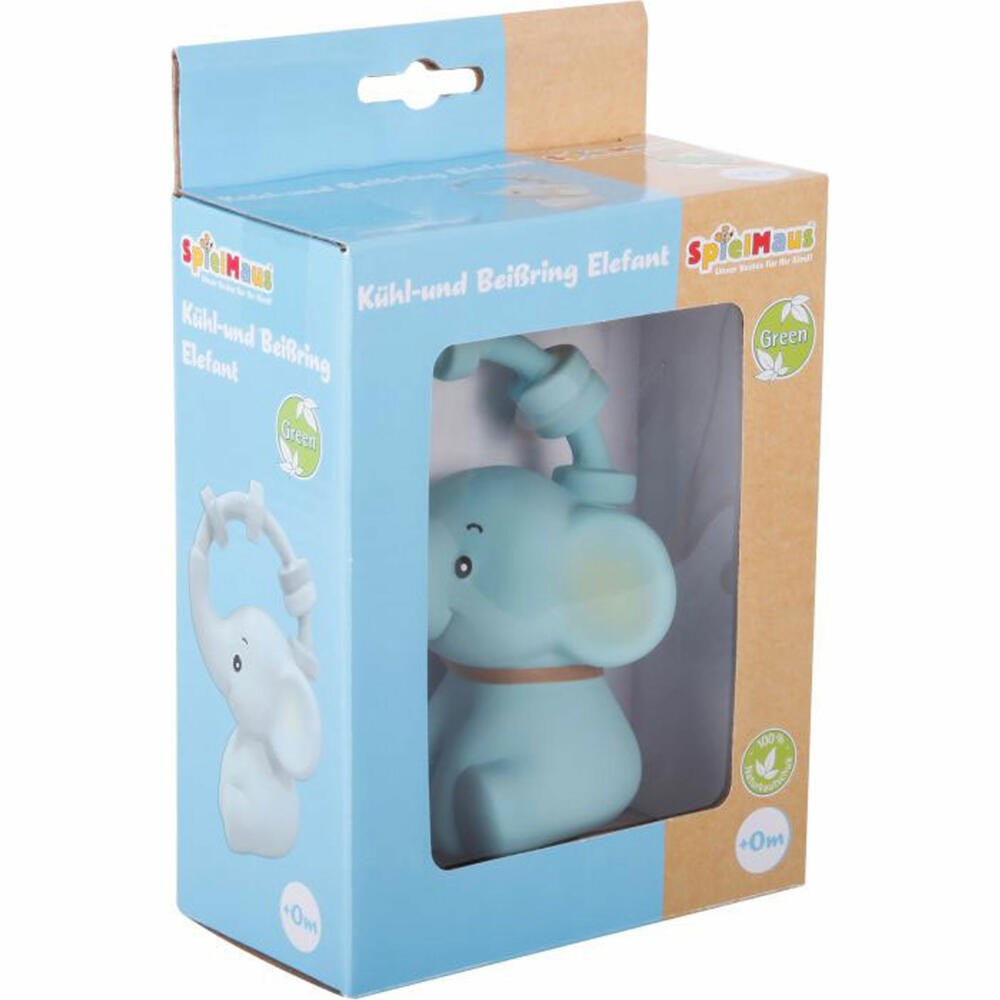 SpielMaus Baby Rubber Play and Teething Ring Elephant
