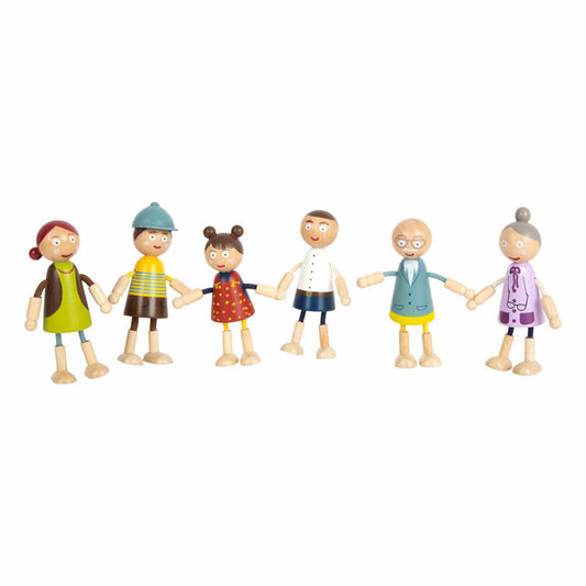 Legler Small Foot Biegepuppen-Familie aus Holz, Puppe, ab 3 Jahre, Holz, 11804