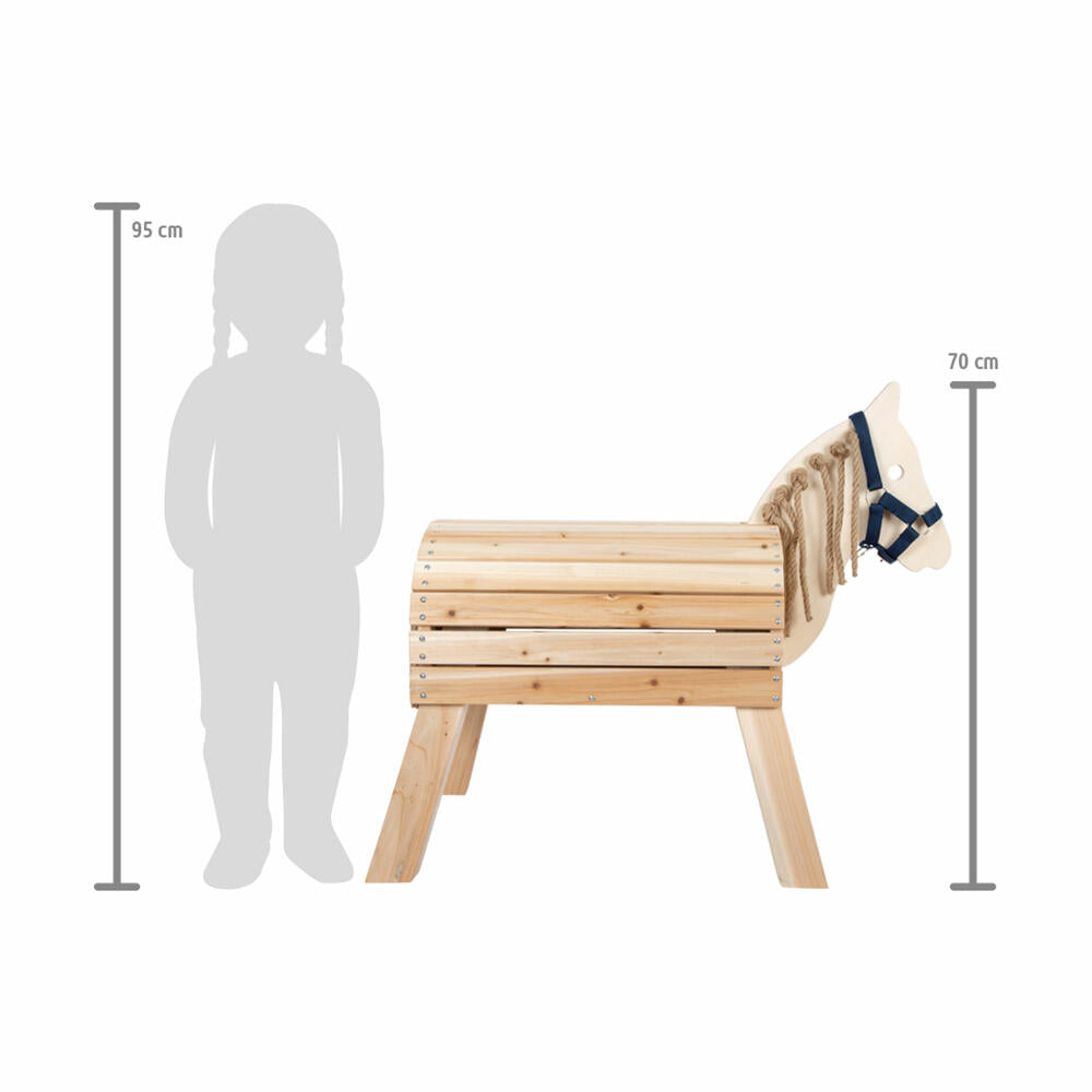 Legler Small Foot Holzpferd kompakt, Reitpferd, Holzspielzeug, ab 3 Jahre, Holz, 12313