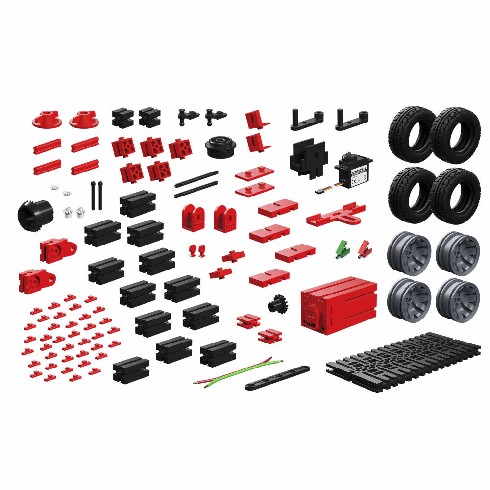 fischertechnik Maker Kit Car, 119-tlg., Baukasten, Auto-Chassis, Konstruktionsspielzeug, ab 14 Jahren, 571900