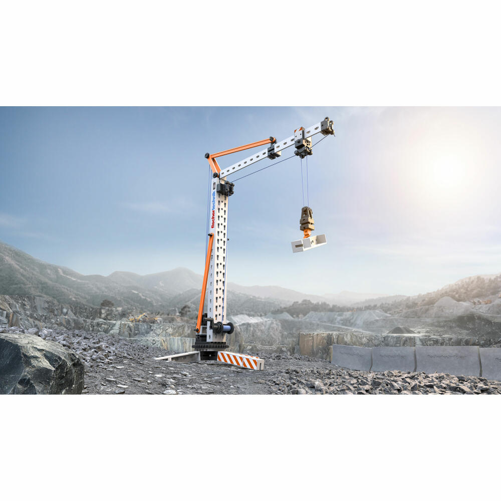 fischertechnik Kran, 88-tlg., Baukasten, Konstruktionsspielzeug, ab 7 Jahren, 576103