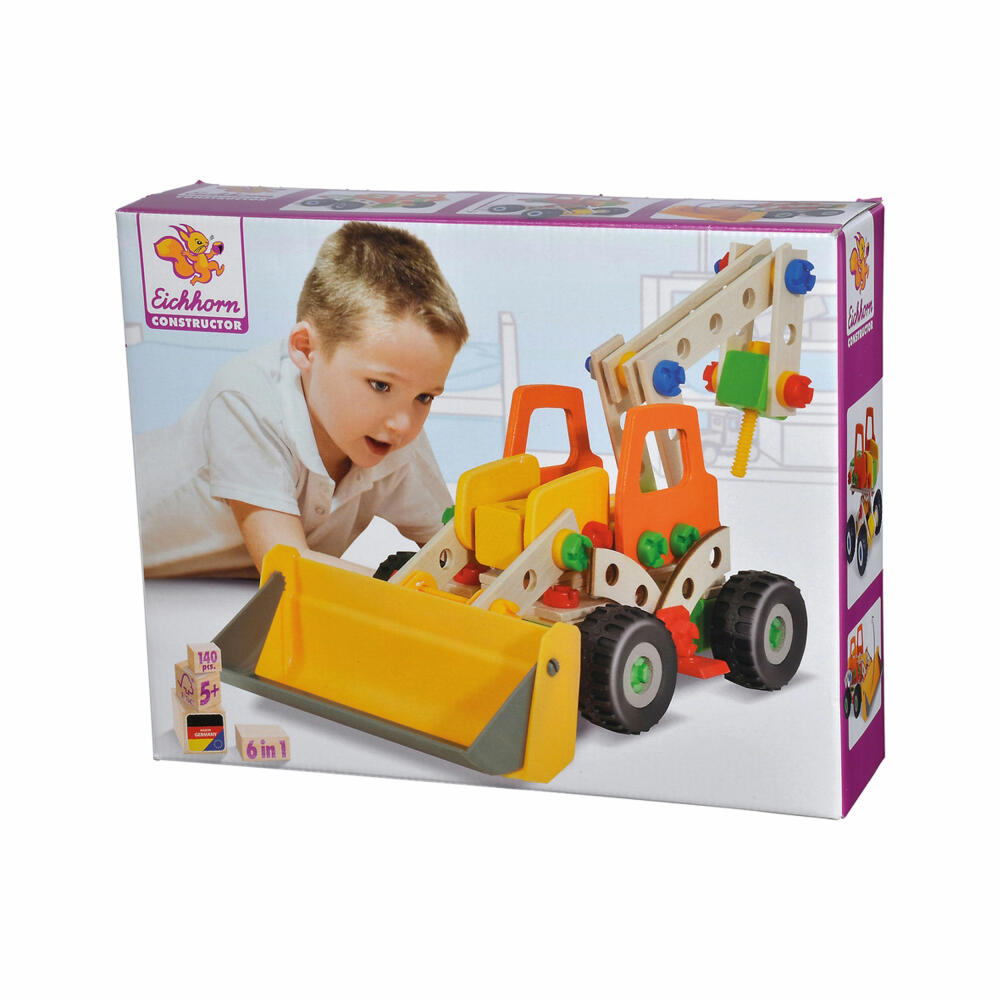 Eichhorn Constructor Radlader, Bausatz, Konstruktionsset, Konstruktionsspielzeug, Bagger, Bauen, Spielzeug, 100039057