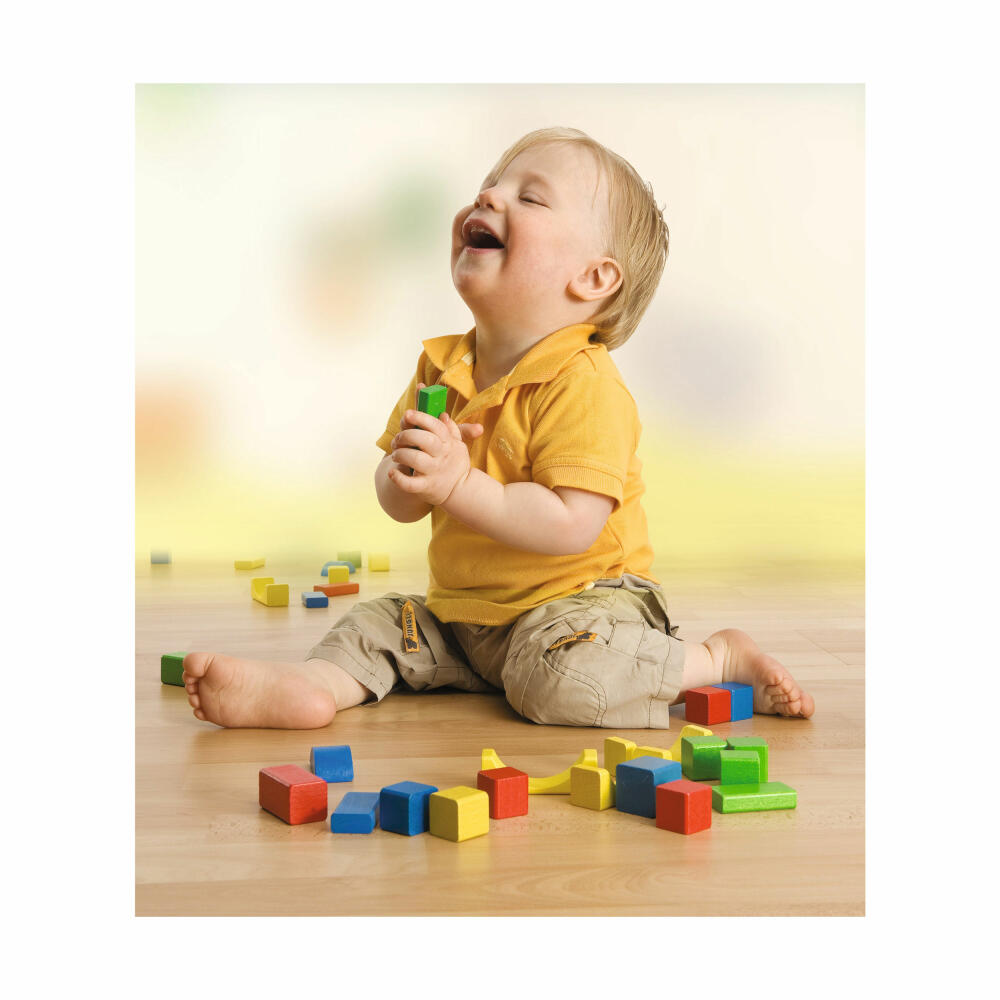 Eichhorn Colorful Wooden Building Blocks, 100 pcs., Wooden Blocks, Building Blocks, Building Blocks, Wooden Blocks, from 1 year, Wood, 100010171