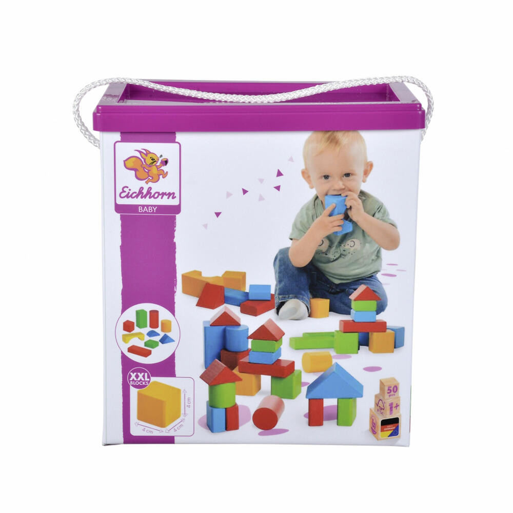Eichhorn Colorful Wooden Building Blocks Baby, Building Blocks, Building Blocks, Wooden Blocks, Toys, Wood, 100050421