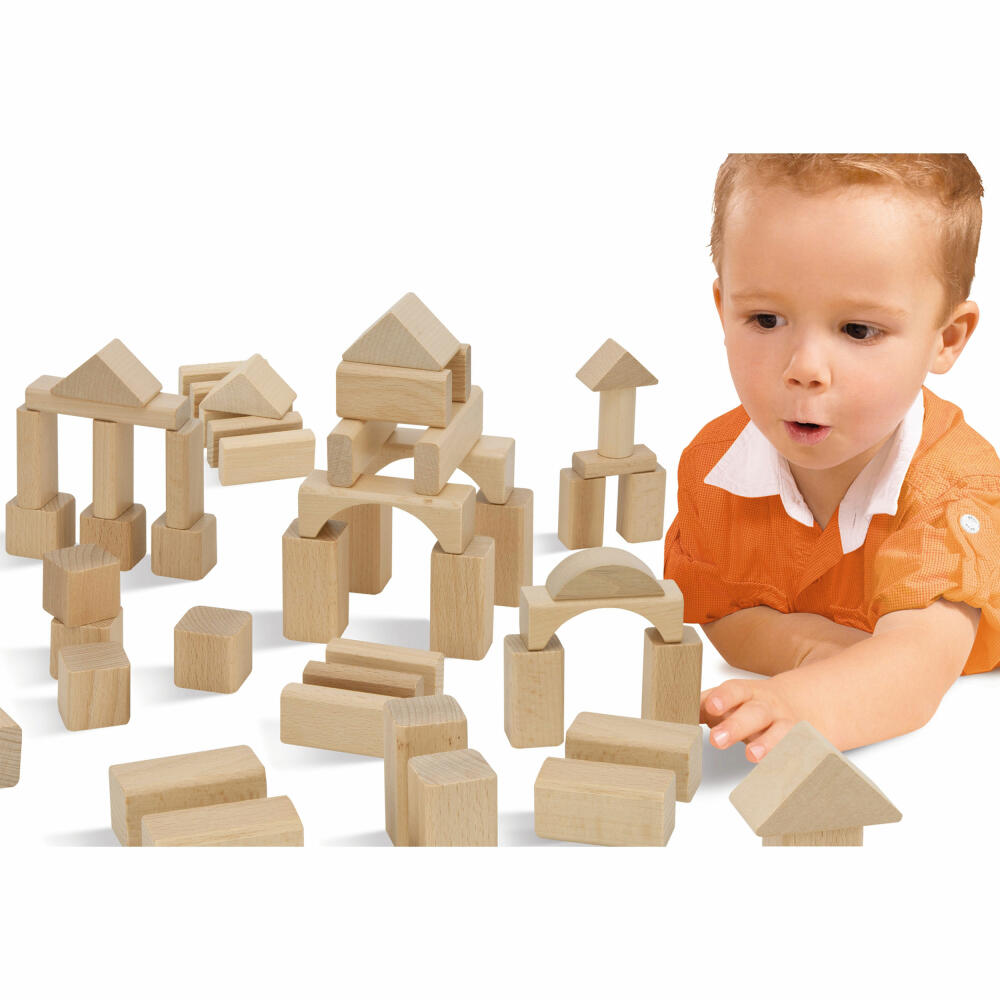 Eichhorn Nature Wooden Building Blocks, 100 pcs., Wooden Blocks, Building Blocks, Building Blocks, Wooden Blocks, from 1 year, Wood, 100010141