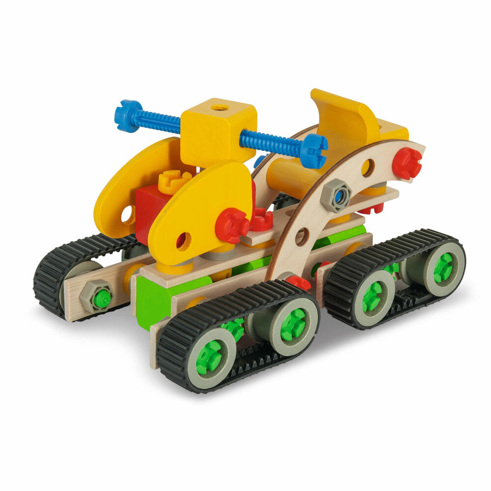 Eichhorn Constructor Crawler Excavator Set, 170 pcs., Construction Kit, Construction Set, Excavator, Construction Kit, Children's Toy, Wood, 100039096
