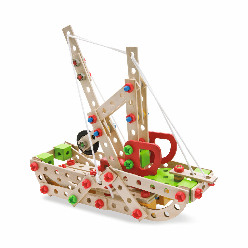 Eichhorn Constructor Helicopter Set, 225 pcs., Construction Kit, Building Set, Fighter Jet, Children's Toy, Wood, 100039098
