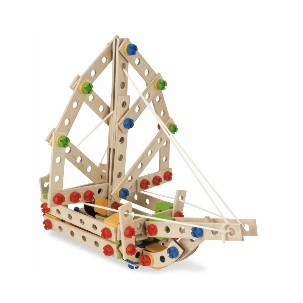 Eichhorn Constructor Helicopter Set, 225 pcs., Construction Kit, Building Set, Fighter Jet, Children's Toy, Wood, 100039098