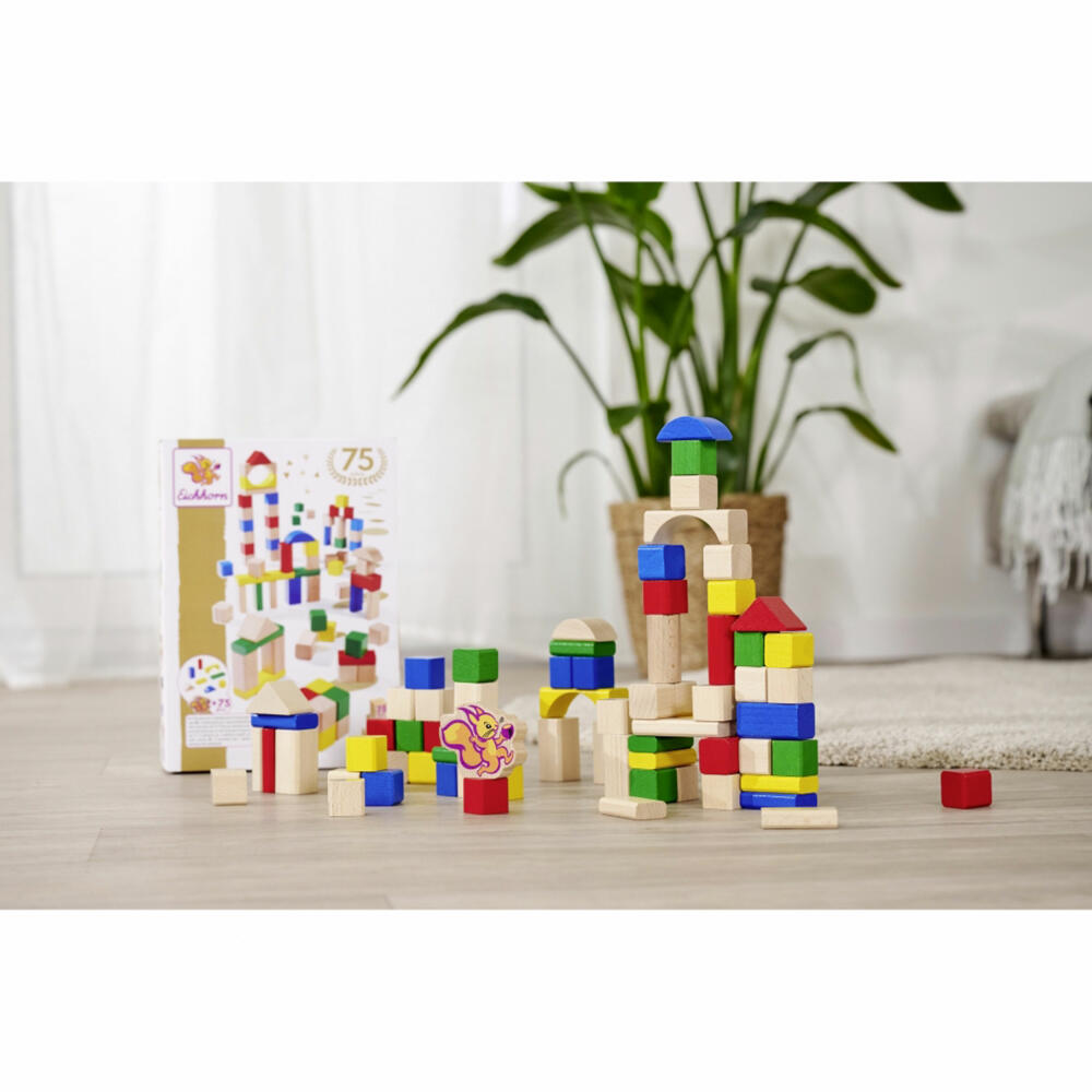Eichhorn Holzbausteine 75 Jahre, Bausteine, Bauklötze, Holzklötze, Spielsteine, Spielzeug, Holz, 100002024