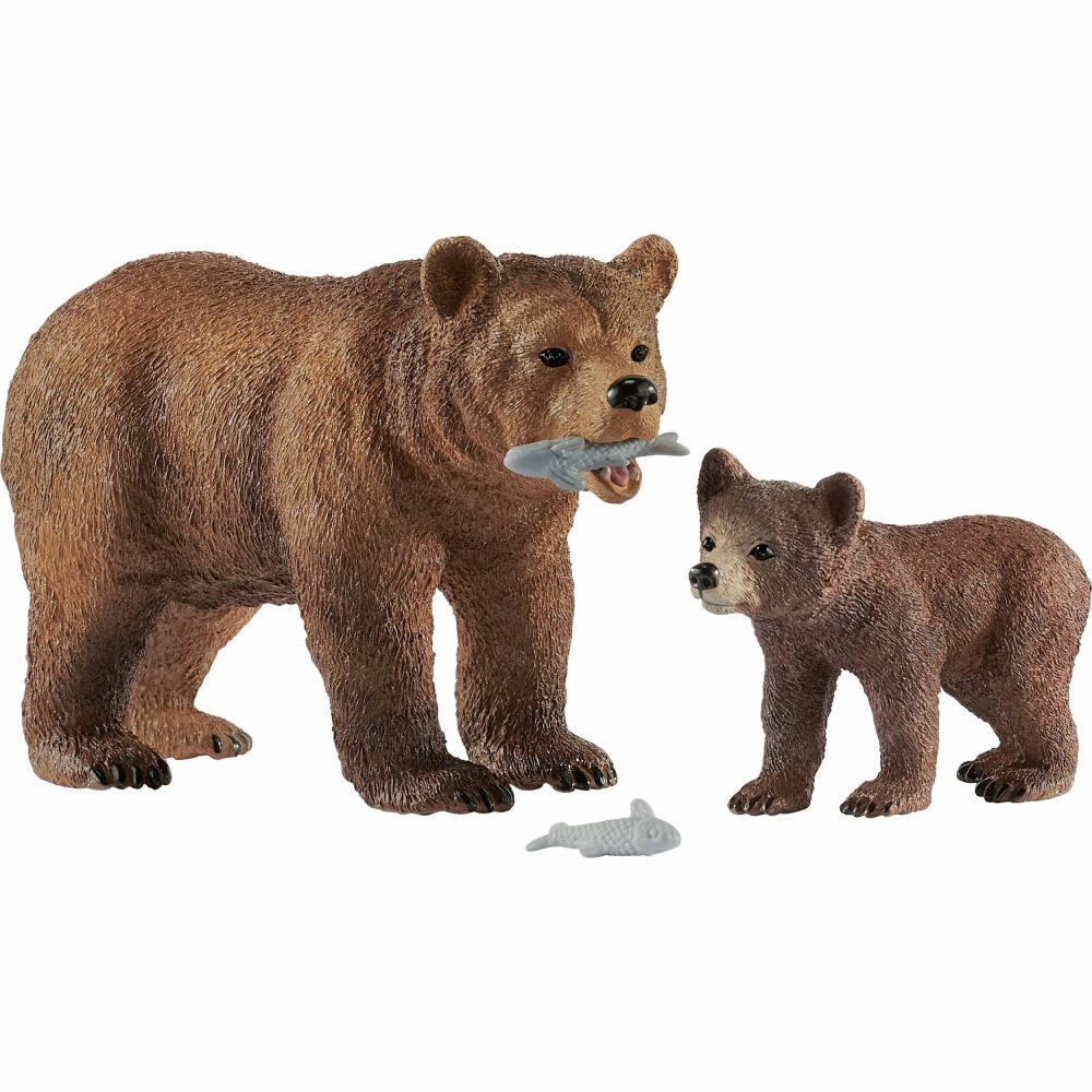 schleich Wild Life 42473 Grizzly Bear Mother with Cub