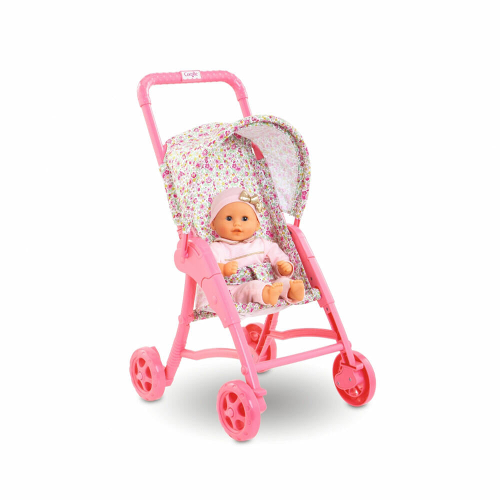 Corolle MPP 30cm Puppenbuggy Floral, Puppenwagen, Puppen Buggy, Puppe, Spielzeug, 9000110810