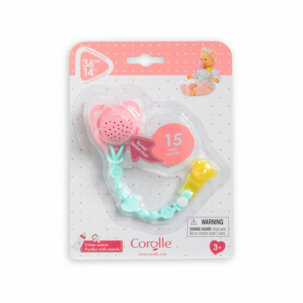 Corolle MGP 36cm pacifier with sounds, doll pacifier, doll, doll accessories, 9000141400